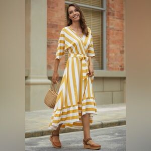 NWOT High Low  Striped Dress